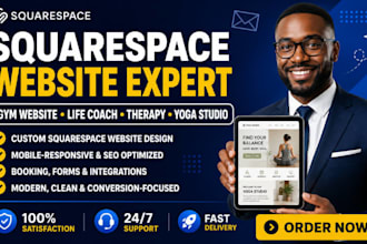 build squarespace fitness coach website yoga studio landing page SEO setup