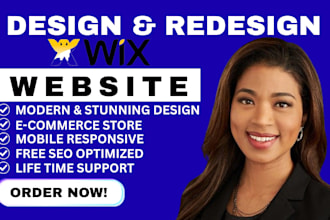design or redesign wix website and update wix website for you
