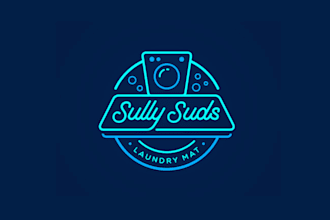 design our brand new shining laundry mat logo