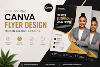 design modern canva flyers for business events promotions