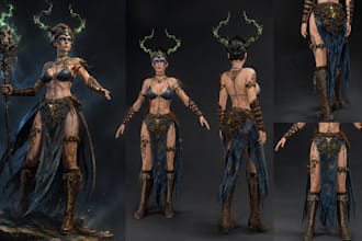 create custom 3d characters for games and film