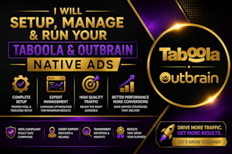 setup manage and run taboola outbrain native ads mgid, revcontent content ad
