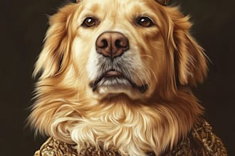 custom pet portrait, dog portrait, cat portrait