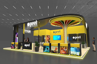 design a 3d exhibition stand
