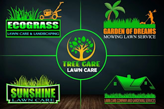 do lawn care organic solar agriculture landscape natural tree eco logo
