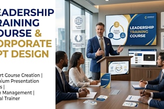 create leadership training course, workbook, PPT, and corporate training manual