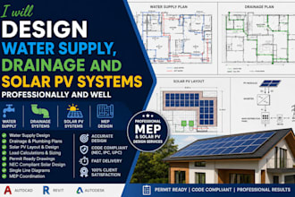 design water supply drainage and solar pv systems professionally