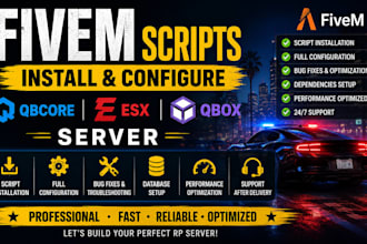 install and configure fivem scripts qbcore esx qbox server