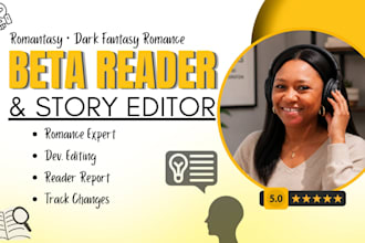 beta read your romantasy novel with development editing feedback