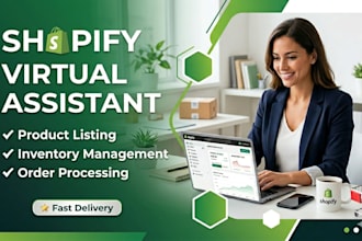 do shopify store setup management virtual assistant
