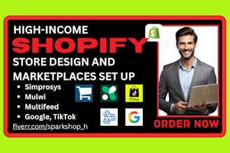 shopify store marketplaces google facebook tiktok shopping feed merchant center