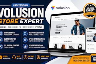 design redesign customize fix bugs and optimize your volusion ecommerce website