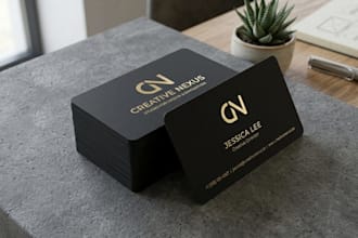 design a professional, minimalist, and luxury business card