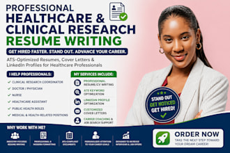 create healthcare resume for medical lab, nurse, doctor, and clinical roles