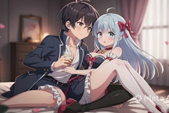 draw anime style nsfw fanart, ecchi and original characters