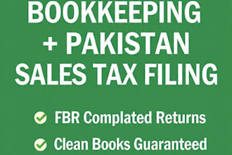 do quickbooks setup and fbr sales tax filing for pakistan