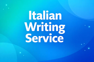 write short texts or simple content in italian