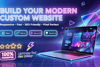 create fast responsive react ecommerce or business website tailwind supabase