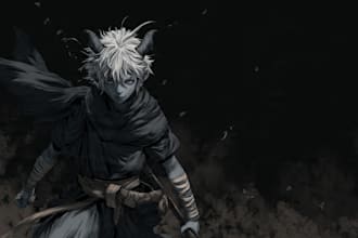 your fantasy character portrait in dark painterly style