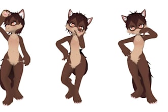 create 3d vtuber model, animal, furry, vrchat avatar, vroid model