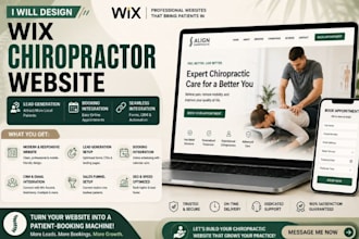 design wix chiropractor website lead generation  booking integration