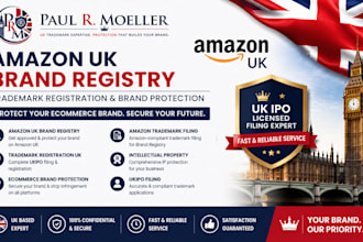 register your trademark for amazon UK brand registry to protect ecommerce brand