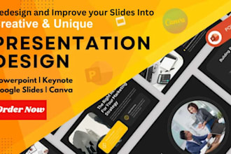redesign your powerpoint, canva slides, google slides and keynote
