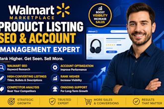 walmart marketplace product listing SEO account management expert listing issue