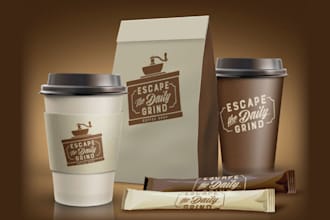 do food packaging, coffee label, pouch label, and product label design