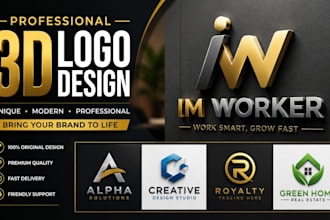 do a professional 3d logo for im worker