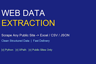 extract web data into excel or CSV format