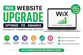 upgrade wix website optimize wix ecommerce store fix wix studio website