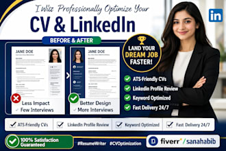 design professional resume CV and linkedin profile for job