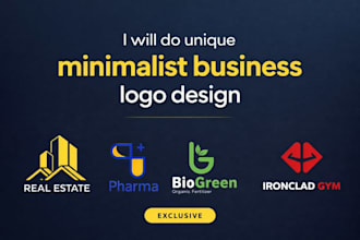 design unique modern logo and brand identity