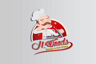 design best fast food sauce logo soft drinks company