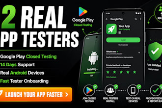 provide 12 testers for google play closed testing for 14 days 12 app tester
