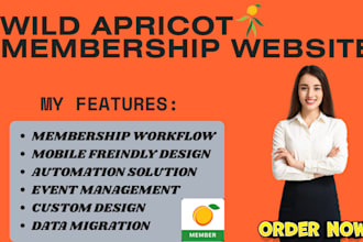 build apricot website membership apricot website design event management