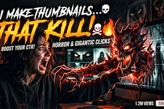 create click worthy youtube thumbnails