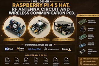 design raspberry pi 4 5 hat, rf antenna circuit and wireless communication pcb