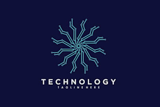do modern technology, digital, tech, website, icon, app logo design