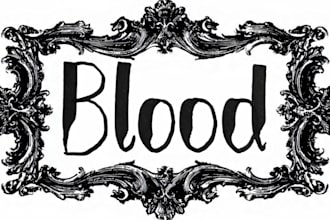 draw custom gothic calligraphy name art for tattoos, bands, merch