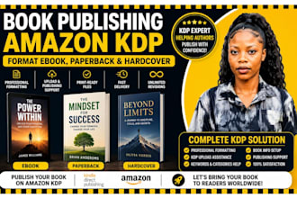publish your book on amazon KDP format ebook paperback and hardcover