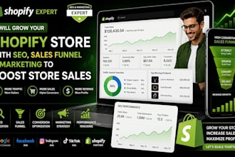 grow your shopify store with SEO sales funnel and marketing to boost store sales