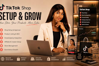 setup tiktok shop, manage tiktok store, product listing and tiktok shop approval