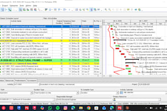 make construction schedule using primavera p6