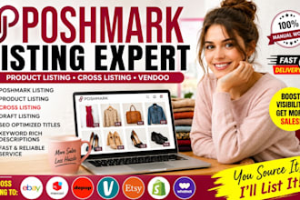 do poshmark listing, product listing, cross listing using vendoo