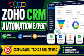 build zoho CRM automation workflows and lead management system