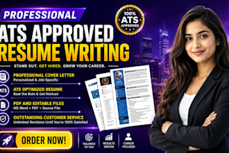 write ats resume CV and cover letter for IT marketing finance and more