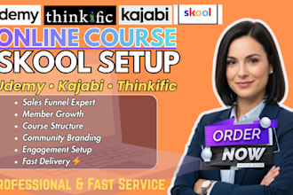 skool community setup, member growth, skool promotion ,course structure