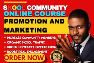 online course skool promotion skool community setup manager